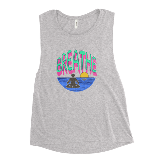 Breathe Ladies’ Muscle Tank Blue