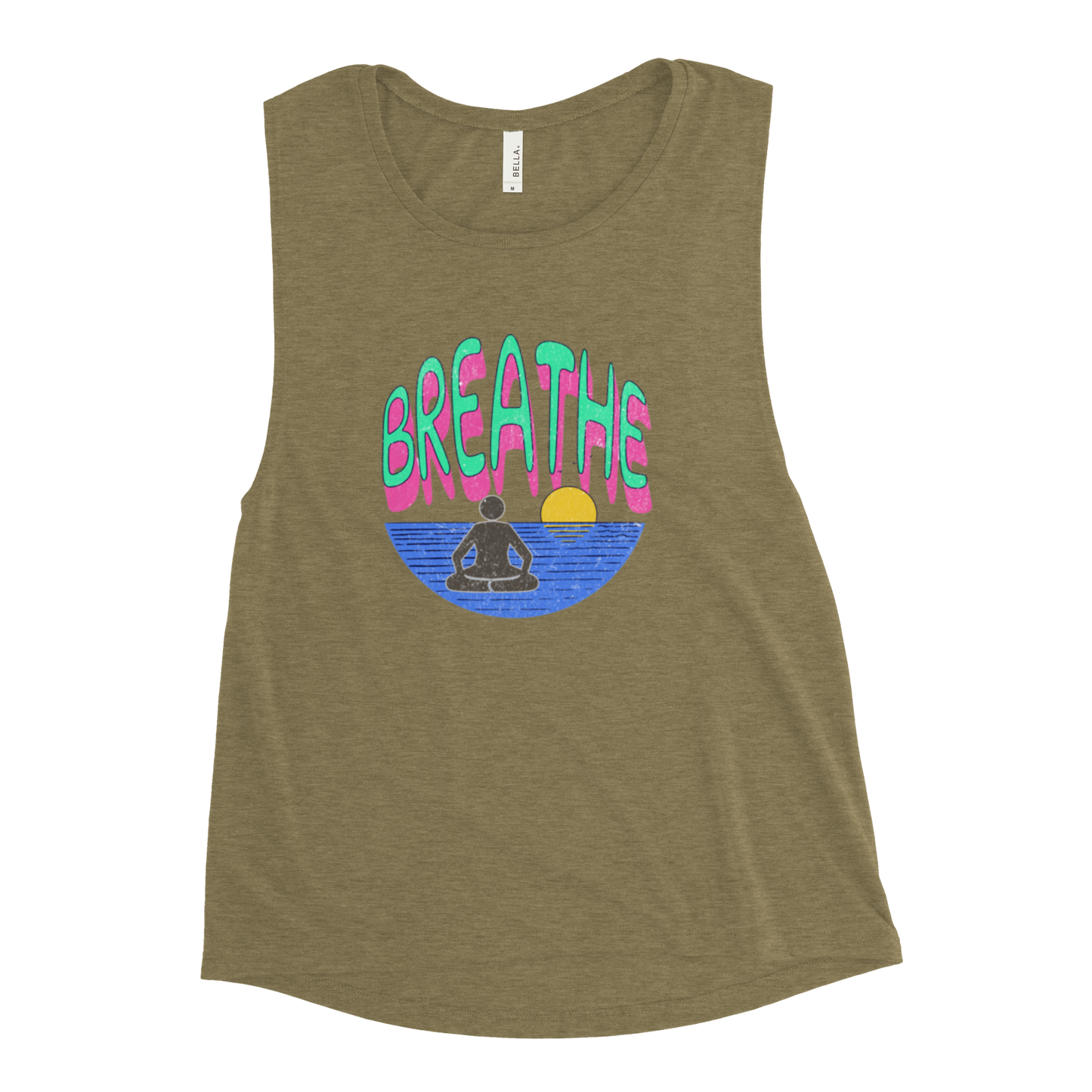 Breathe Ladies’ Muscle Tank Blue